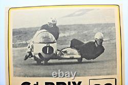 AFFICHE MOTO BMW SIDE-CAR 22 juin 1969 Grand Prix ROUEN les ESSARTS BERGER ANIS