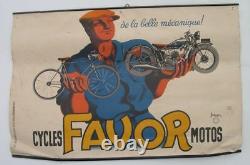 AFFICHE MOTO & CYCLE FAVOR 1937 bellenger
