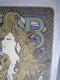 AFFICHE ORIGINALE 1896 JOB BLONDE Alfonse MUCHA ref R/W 15