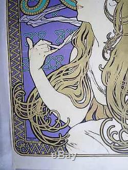 AFFICHE ORIGINALE 1896 JOB BLONDE Alfonse MUCHA ref R/W 15