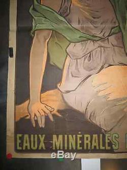 AFFICHE ORIGINALE 1900 SOURCES ROMAINES DE SAINT GALMIER par MISTI