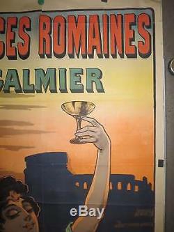 AFFICHE ORIGINALE 1900 SOURCES ROMAINES DE SAINT GALMIER par MISTI