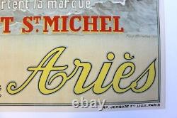 AFFICHE ORIGINALE 1935 MONT SAINT MICHEL ARIES signée Pierre CHEVALIER Ariès