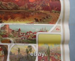 AFFICHE ORIGINALE ANCIENNE PLM SEMUR EN AUXOIS cote d'or bourgogne Henri POLART