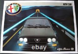 AFFICHE ORIGINALE CONCESSION ALFA ROMEO GTV 2.0 ALFETTA tunel