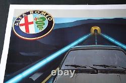 AFFICHE ORIGINALE CONCESSION ALFA ROMEO GTV 2.0 ALFETTA tunel
