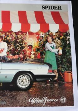 AFFICHE ORIGINALE CONCESSION ALFA ROMEO SPIDER 3 DUETTO 1982 1990 fleuriste