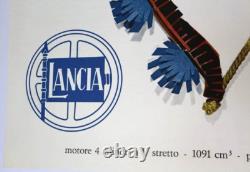 AFFICHE ORIGINALE ITALIENNE GARAGE CONCESSION LANCIA FULVIA 1963 1972 Arbalète
