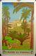 Affiche Originale Lithographique Ghardaia Algerie C 30 Par E L Bouchaud