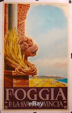 AFFICHE ORIGINALE REGION de FOGGIA ITALIE par RETROSI 1947
