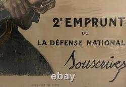 AFFICHE ¨On les aura 2eme emprunt de la défense nationale 1916 WW1 ORIGINAL