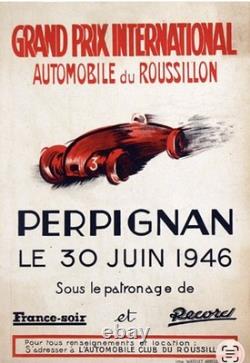 AFFICHE POSTER Perpignan 1946
