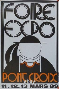 AFFICHE POSTER Pont Croix 1989