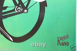 AFFICHE SOLEX VELOSOLEX René RAVO 1953-1964 BB Brigitte BARDOT robe Vichy rose