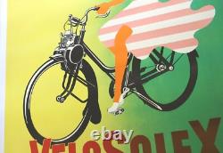 AFFICHE SOLEX VELOSOLEX René RAVO 1953-1964 BB Brigitte BARDOT robe Vichy rose