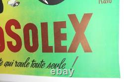 AFFICHE SOLEX VELOSOLEX René RAVO 1953-1964 BB Brigitte BARDOT robe Vichy rose