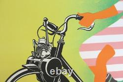 AFFICHE SOLEX VELOSOLEX René RAVO 1953-1964 BB Brigitte BARDOT robe Vichy rose