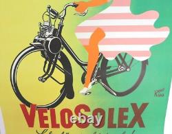 AFFICHE SOLEX VELOSOLEX René RAVO 1953-1964 BB Brigitte BARDOT robe Vichy rose