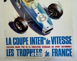AFFICHE SPORT AUTO TROPH. COUPE VITESSE INTER CIRCUIT ALBI 1969 d'après BELIGOND