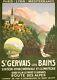 Affiche St Gervais Les Bains De Geo Dorival 1913 Pour Le Plm Mont Blanc