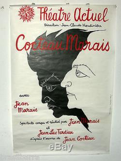 AFFICHE Theâtre Actuel COCTEAU-MARAIS avec Jean Marais