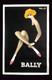 Affiche Papier Arches Ancienne Chaussures Bally / Femme Blonde Par Villemot