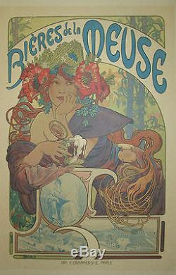 ALPHONSE MUCHA Maitres de l'affiche planche 182 biere de la meuse de 1899