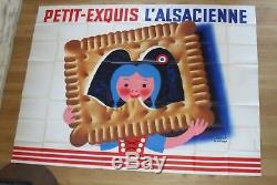 ALSACIENNE PETIT EXQUIS hervé morvan affiche publicité originale 320x240 cm'61