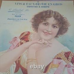 ANCIENNE AFFICHE PUBLICITAIRE CARTONNÉE Vins Et Eaux De Vie KINA vers 1903