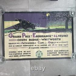 ANCIENNE AFFICHE RESSORTIE GRAND PRIX 24 HEURES DU MANS 1923 6088 cm