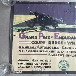 ANCIENNE AFFICHE RESSORTIE GRAND PRIX 24 HEURES DU MANS 1923 6088 cm