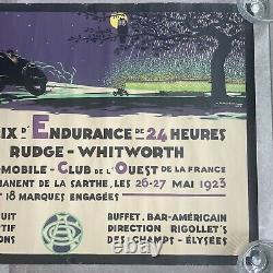 ANCIENNE AFFICHE RESSORTIE GRAND PRIX 24 HEURES DU MANS 1923 6088 cm
