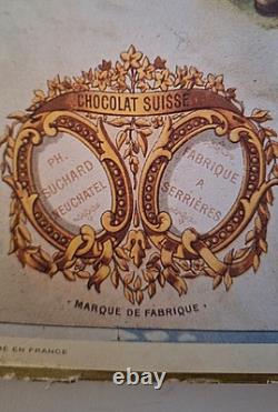 ANCIENNE PLV CARTON CHOCOLAT SUCHARD 1891 Authentique Matériel de Magasin