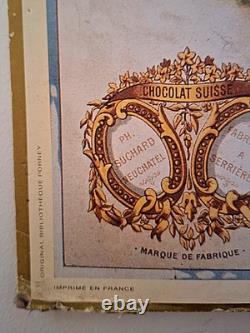 ANCIENNE PLV CARTON CHOCOLAT SUCHARD 1891 Authentique Matériel de Magasin