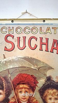 ANCIENNE PLV CARTON CHOCOLAT SUCHARD 1891 Authentique Matériel de Magasin