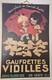 Ancienne Plv Carton Gaufrettes Vidilles Ann&eacute;es 1950 Formes & Sculptures