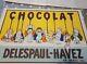 Ancienne Publicite Cartonnee Chocolat Delespaul Havez Années 50