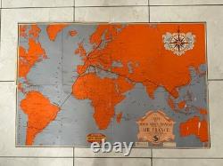 A. Collinet Air France Carte du Réseau Aérien Français Édition 1er janvier