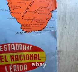 A. Collinet Air France Carte du Réseau Aérien Français Édition 1er janvier