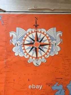 A. Collinet Air France Carte du Réseau Aérien Français Édition 1er janvier