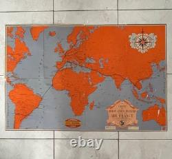 A. Collinet Air France Carte du Réseau Aérien Français Édition 1er janvier