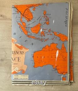 A. Collinet Air France Carte du Réseau Aérien Français Édition 1er janvier