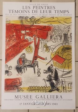 Afffiche Marc Chagall 1963 Musee Galliera Les Peintres Temoins De Leur Temps