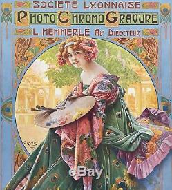 Affiche 1900 par Gaspar CAMPS Société Lyonnaise de Photo Chromo Gravure / Lyon