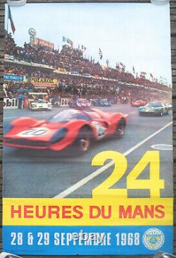 Affiche 24 Heures Du Mans 28 & 29 Septembre Photo André Delourmel Le Mans 1968