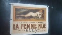 Affiche 80x60cm Spectacle Theatre La Femme Nue Annees 1920