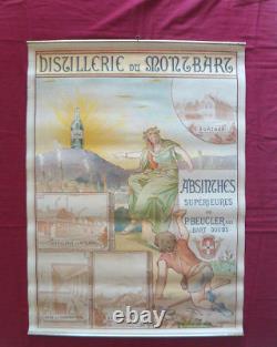 Affiche Absinthe Distillerie Du Montbart P. BEUCLER Fils / signé M. RINGEL