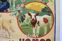 Affiche Agricole Rurale 1900 Soya Soja Homco Aliment Betail Ferme Paysan