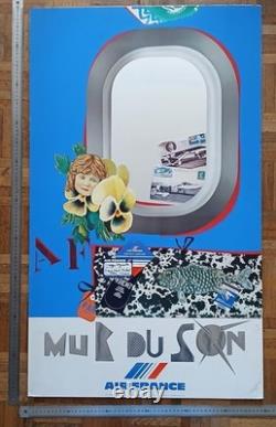 Affiche Air France Mur du Son par Roger Bezombes, Mourlot, 1981, 100 × 60 cm