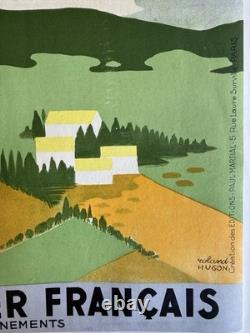 Affiche Air France Originale 1932 Air Fer Roland Hugon
